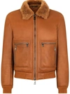 DOLCE & GABBANA SHEARLING LINED BOMBER JACKET