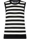 DOLCE & GABBANA STRIPED TANK TOP