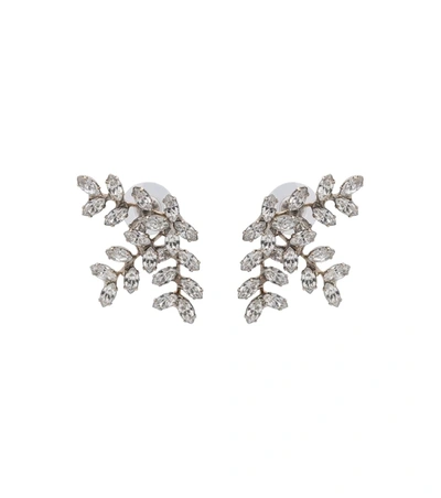Jennifer Behr Viniette Crystal-embellished Earrings In Crystal Antique Gold