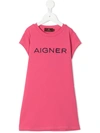 AIGNER LOGO-EMBROIDERED T-SHIRT DRESS