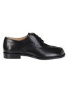 MAISON MARGIELA BLACK LEATHER TABI BROGUES,11688475