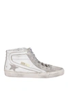 GOLDEN GOOSE WHITE LEATHER SLIDE SNEAKERS,GMF00115.F000324.10276