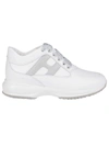 HOGAN WHITE LEATHER INTERACTIVE SNEAKERS,11688229