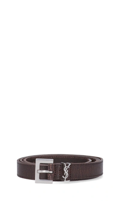 Saint Laurent Belt In Brown