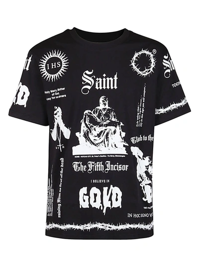 Ihs Black Cotton T-shirt