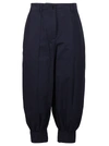 JW ANDERSON NAVY BLUE COTTON TROUSERS,11688307