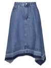 Jw Anderson J.w. Anderson Cotton Denim Skirt In Mid Blue Denim