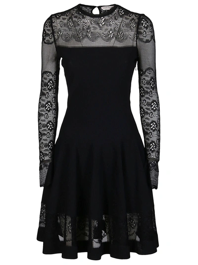 Alexander Mcqueen Black Cotton Dress