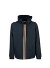 BURBERRY LEXINGTON - COTTON SWEATSHIRT WITH HOOD AND ICONIC STRIPED DETAIL,8035881 A1222