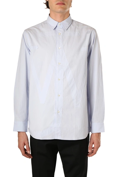 Jw Anderson Button-up Long-sleeve Shirt In Blu