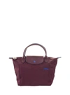 Longchamp Ladies Le Pliage Top Handle Bag S-plum In Plum