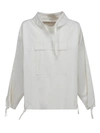 MAISON MARGIELA HOODED JACKET IN WHITE