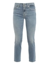 7 FOR ALL MANKIND ROXANNE ANKLE LUXE VINTAGE SKYWALK JEANS IN LIGHT BL