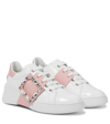 ROGER VIVIER VIV' SKATE LEATHER SNEAKERS,P00543043