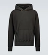 Les Tien Cropped Hooded Sweatshirt In Black