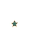 PAMELA LOVE WOMEN'S STAR 14K YELLOW GOLD MALACHITE SINGLE EARRING