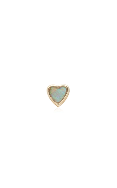 Pamela Love Women's Heart 14k Yellow Gold Opal Single Earring In Multi