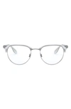 Ray Ban Phantos 51mm Optical Glasses In Silver