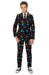 OPPOSUITS KIDS' VIDEO GAME ARCADE TWO-PIECE SUIT WITH TIE,OBBO-0005
