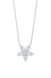 KWIAT DIAMOND SUNBURST FLOWER PENDANT NECKLACE,N-9455-0-DIA-18KW