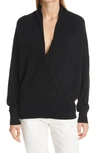 NILI LOTAN LAKOTA CASHMERE SURPLICE SWEATER,80156 Y001