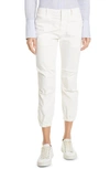 Nili Lotan Cropped Military Pant In White In Eggshell