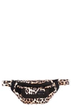 Ganni Brown Leopard Recycled Tech Bum Bag In Leopard
