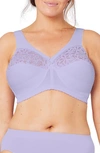 Glamorise Magiclift® Cotton Support Bra In Purple