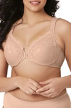 Glamorise Wonderwire Front-close Bra In Cappuccino