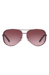 Michael Kors Collection 59mm Aviator Sunglasses In Bordeaux