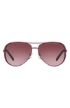 Michael Kors Collection 59mm Aviator Sunglasses In Red