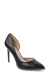 Bcbgeneration Bcbg Harnoy Half D'orsay Pointed Toe Pump In Black