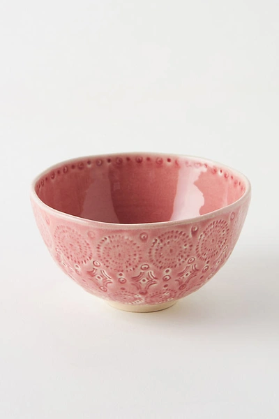 Anthropologie Old Havana Cereal Bowls, Set Of 4 By  In Pink Size S/4 Bowl In Pink