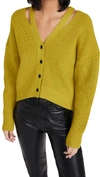 PROENZA SCHOULER WHITE LABEL KNIT CARDIGAN WITH BUTTON BACK