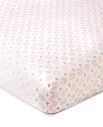 Levtex Baby Skylar Coin Medallion Crib Fitted Sheet Bedding In Blush