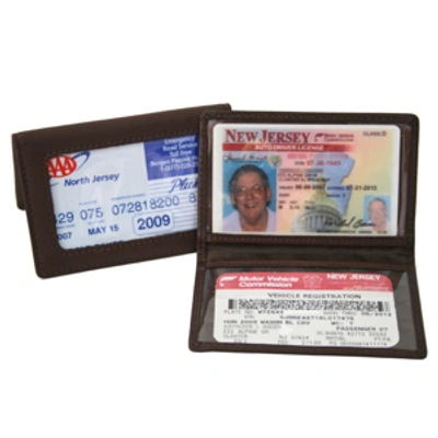 Royce New York Royce Id Holder Credit Card Wallet In Genuine Leather In Brown
