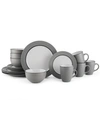 Pfaltzgraff 16-pc. Grayson Dinnerware Set In Black Grou