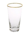 Classic Touch Set Of 6 Tumblers With Simple Gold Design In Gold
