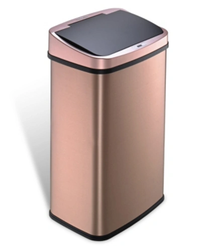 Nine Stars Group Usa Inc 13.2 Gallon Gold-tone Stainless Steel Sensor Trash Can