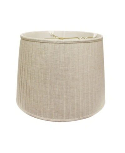 Macy's Cloth&wire Slant Modified Empire Linen Pleat Softback Lampshade In Beige