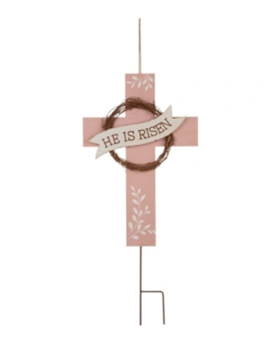 Glitzhome Easter Cross Yard Stake Or Wall Decor In Multi