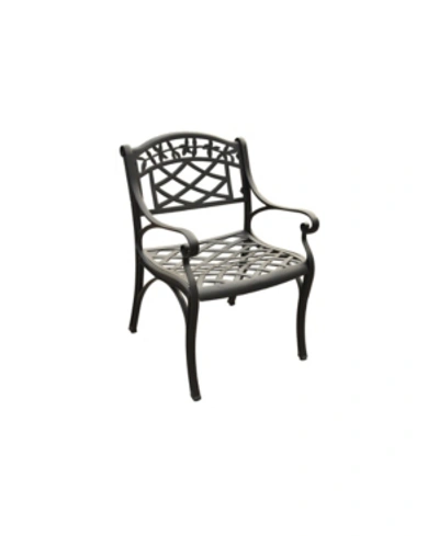 Crosley Sedona Cast Aluminum Arm Chair (set Of 2) In Black