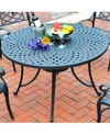 Crosley Sedona 42" Cast Aluminum Dining Table In Black