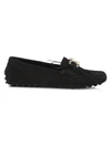 Ferragamo Berra Suede Drivers In Black