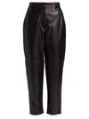 BRUNELLO CUCINELLI TAPERED LEATHER TROUSERS,400013569734