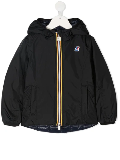 K-way Chest-logo Padded Jacket In Blue
