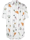 VETEMENTS BREAKFAST PRINT COTTON SHIRT