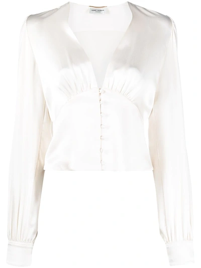 Saint Laurent 真丝衬衫及女衬衣 In White
