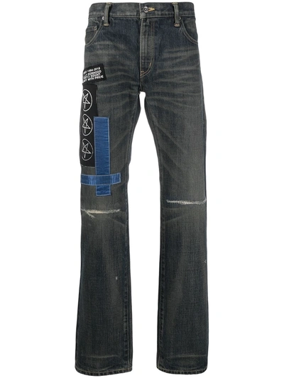 Neighborhood Metal Savage Narrow Fit Jeans In Blue