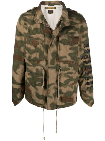 Neighborhood M-65 Camouflage Print Jacket In Green